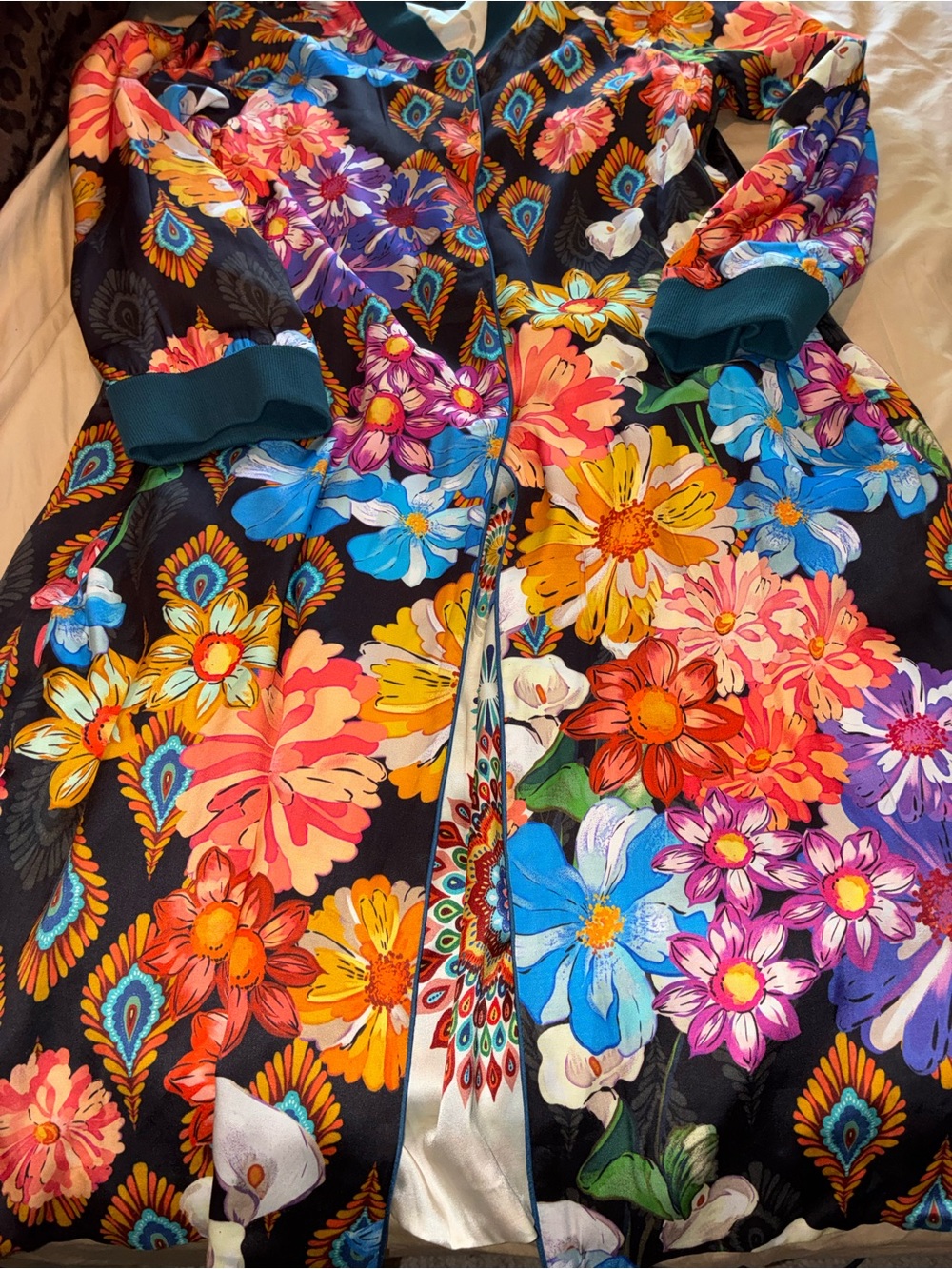 NWT JOHNNY WAS Harmony Kimono Reversible Zaria Dress Cover up size M pockets - Picture 3 of 13